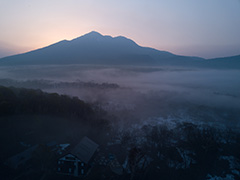 尾瀬ヶ原の空撮