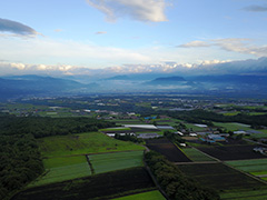 群馬の赤城高原の空撮