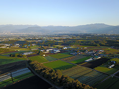 群馬の赤城高原の空撮