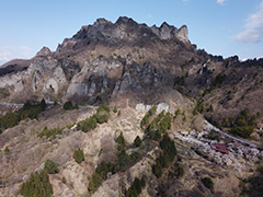 妙義山さくらの里の空撮