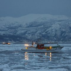 スケソウ漁のフォト作品