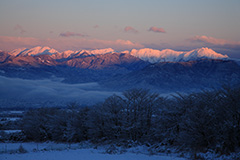 谷川岳のモルゲンロート