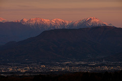 谷川岳のモルゲンロート