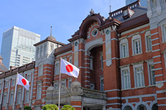 紅葉の東京駅